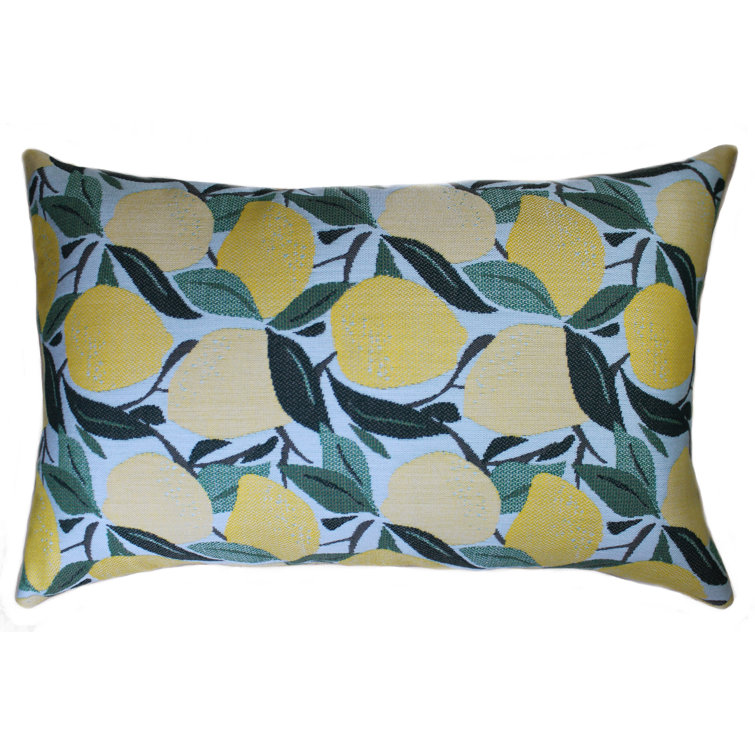 SallieDuncanDesigns Lemondrop Sunbrella Indoor/Outdoor Lumbar Pillow